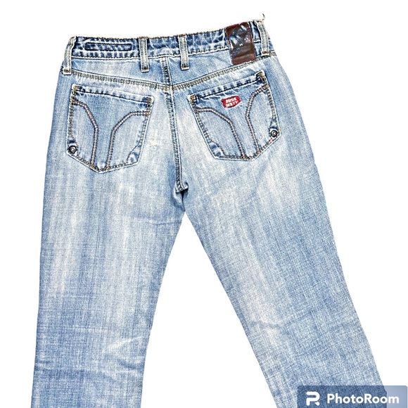 Miss Sixty Jeans Vintage Boot Cut Straight Ripped 100% Cotton Light Wash - 24 - Picture 6 of 14